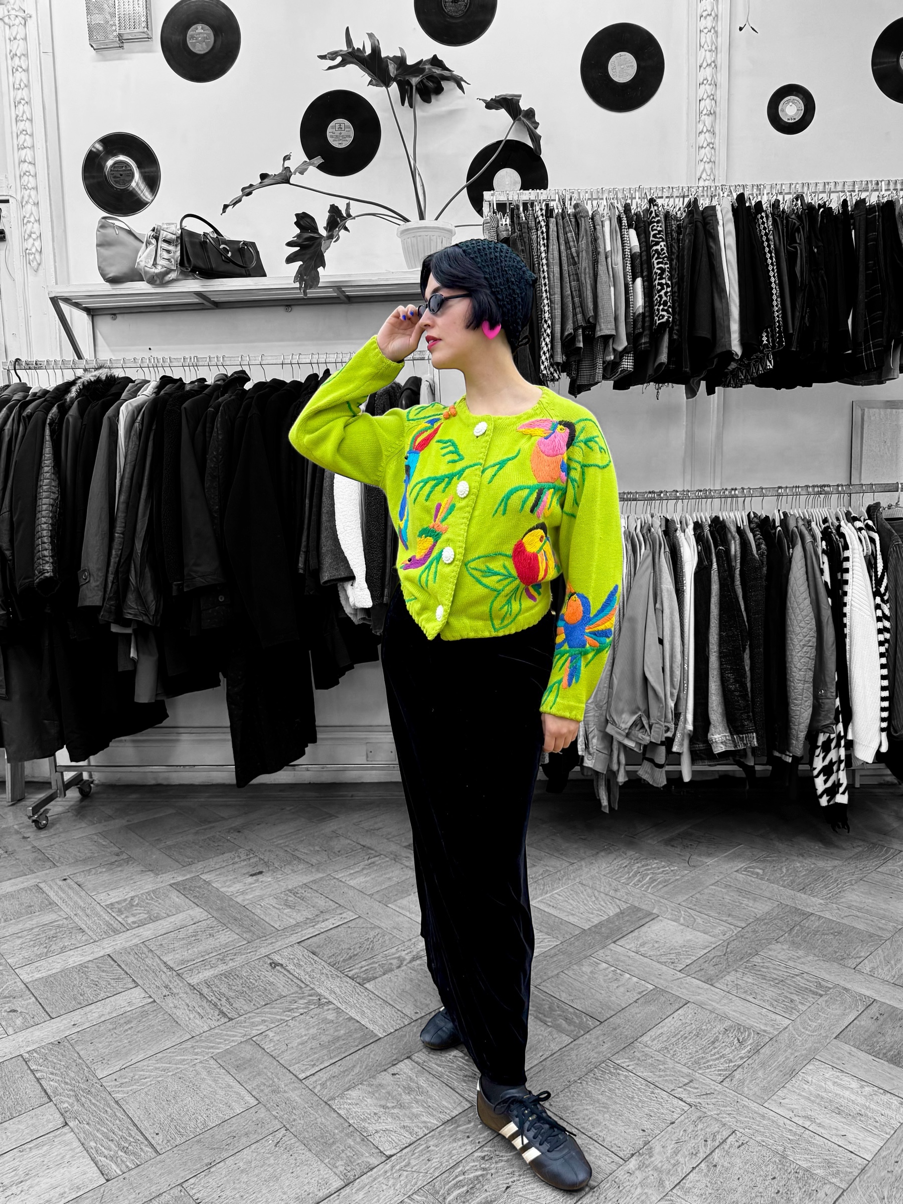 Falda terciopelo negro