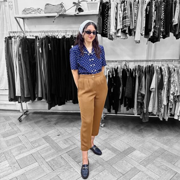 Pantalón tela café