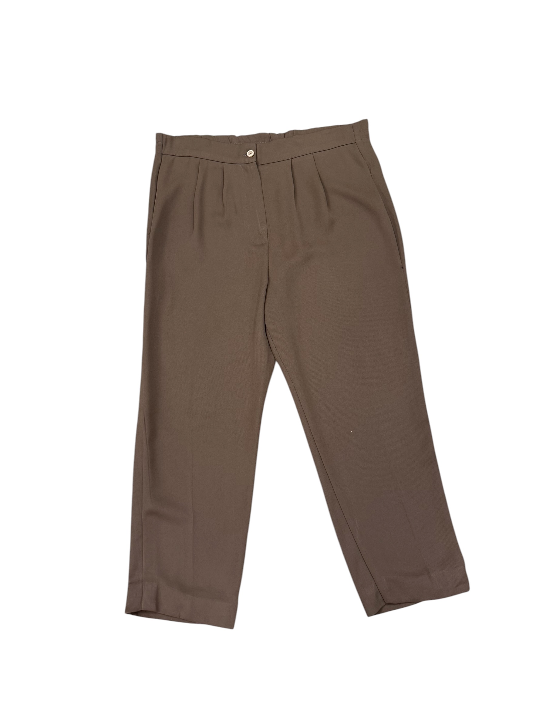 Pantalón tela café - Imagen 2