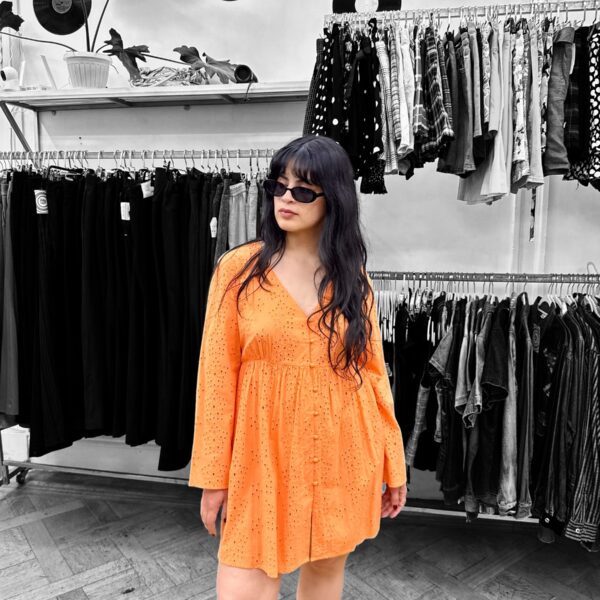 Vestido naranjo talla L