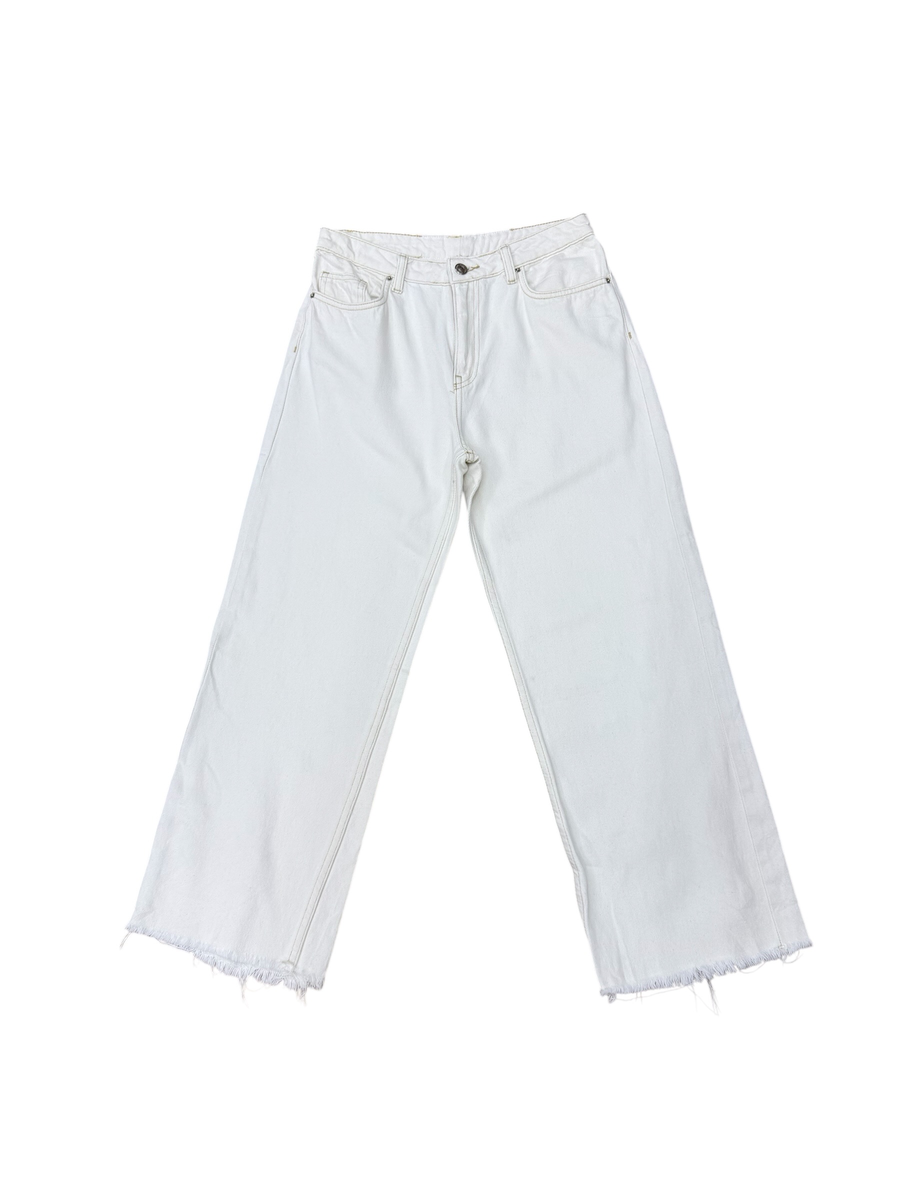 Jeans blanco recto de segunda mano - Imagen 2