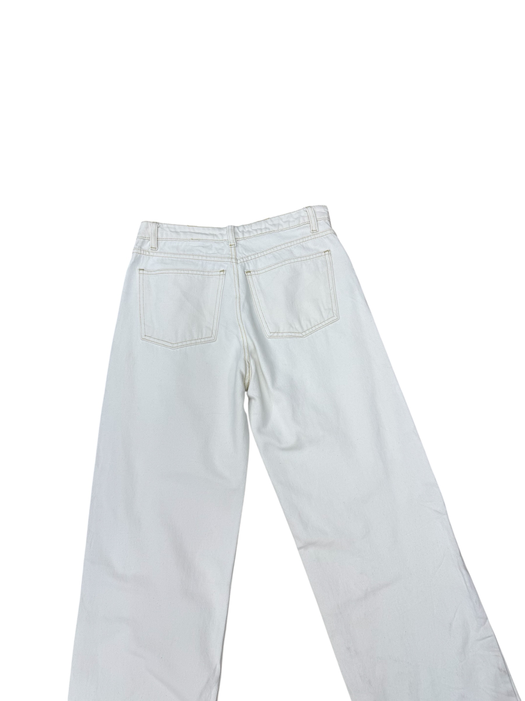 Jeans blanco recto de segunda mano - Imagen 3